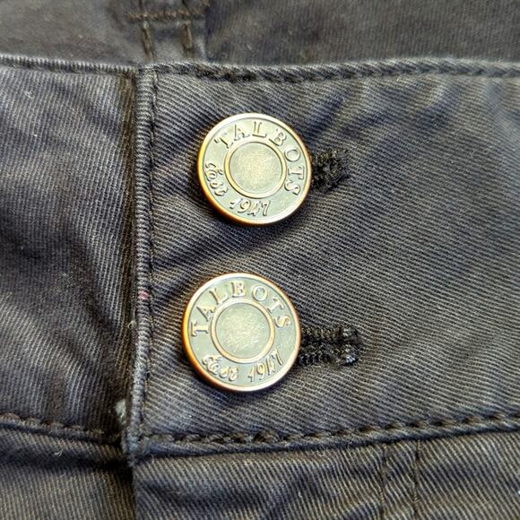 Talbots Black Signature Crop Cotton Stretch Cropped Jeans - Picture 4 of 4